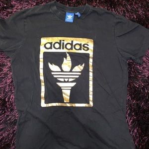 Black and gold adidas shirt